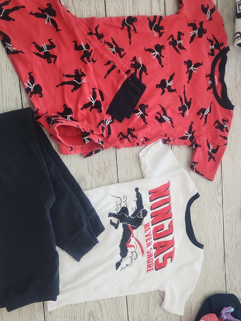 Carter's Red Ninja Print Pajama Set size 8 boys